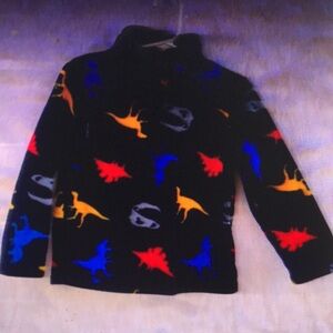 Kids Dinosaur Print Fleece Jacket